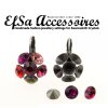 Earring setting for 6 mm Chatons Swarovski Crystals