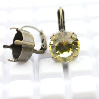Ohrring Fassung fr 10 mm Chatons, Rivoli Swarovski Stein