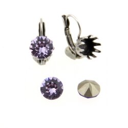 Earring setting for 8 mm Chatons Swarovski Crystals