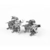 Stud Earring setting for 6 mm Chatons Swarovski Crystals