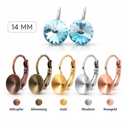 14mm Rivoli Leverback Ohrhaken Rohlinge, passend für...