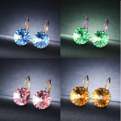 14mm Rivoli Leverback Ohrhaken Rohlinge, passend für Swarovski 1122 & gleich große Steine