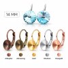 14mm Rivoli Leverback Ohrhaken Rohlinge, passend für Swarovski 1122 & gleich große Steine