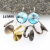 14mm Rivoli Leverback Ohrhaken Rohlinge, passend für Swarovski 1122 & gleich große Steine