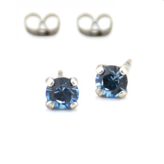 Stud Earring setting for 4 mm Chatons Swarovski Crystals