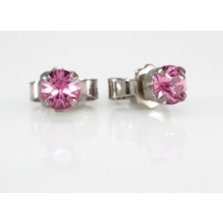 Ohrstecker Fassung fr 4 mm Chatons Swarovski Stein