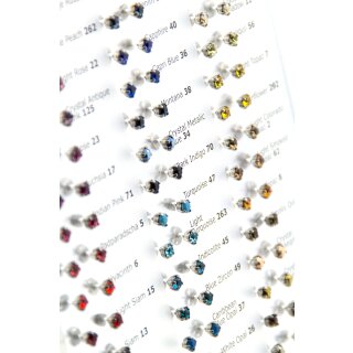 Ohrstecker Fassung fr 4 mm Chatons Swarovski Stein