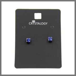 Ohrstecker Fassung fr 4 mm Chatons Swarovski Stein