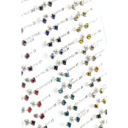 Stud Earring setting for 4 mm Chatons Swarovski Crystals