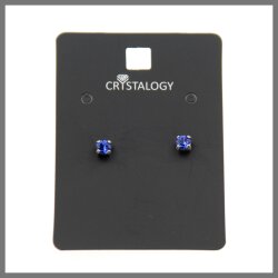 Stud Earring setting for 4 mm Chatons Swarovski Crystals