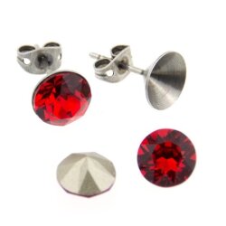 Earring setting for 8 mm Chatons Swarovski Crystals
