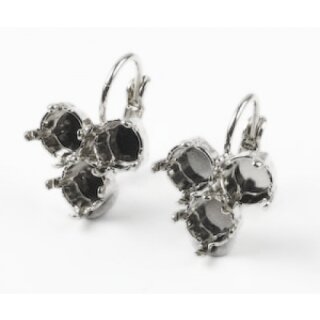 Earring setting for 6 mm Chatons Swarovski Crystals