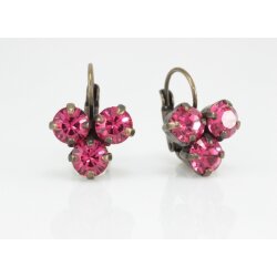 Earring setting for 6 mm Chatons Swarovski Crystals