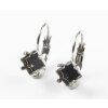 Earring setting for 6 mm Princess Square Swarovski Crystals