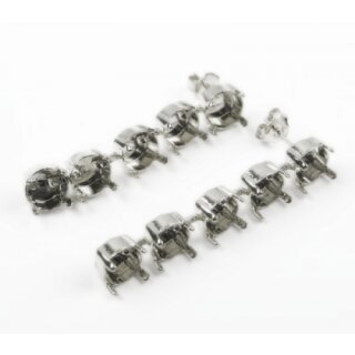 Stud Earring setting for 6 mm Chatons Swarovski Crystals