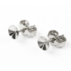 Stud Earring setting for Swarovski Crystals 1122, ss24 (5...