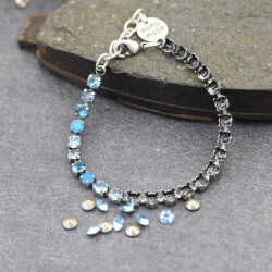 Bracelet empty cupchain for 4 mm Chatons Swarovski Crystals