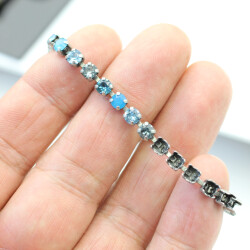 Bracelet empty cupchain for 4 mm Chatons Swarovski Crystals