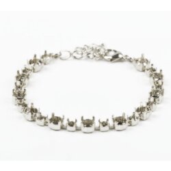 Bracelet setting for 4 and 8 mm Chatons Swarovski Crystals