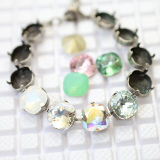 Armband Fassung fr 12 mm Cushion Square Swarovski Stein