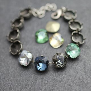 Armband Fassung fr 12 mm Cushion Square Swarovski Stein