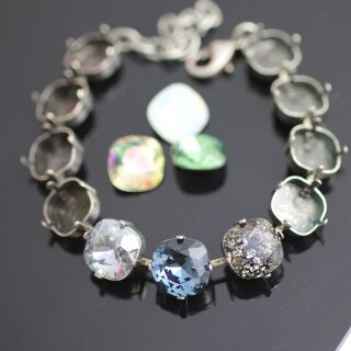 Armband Fassung fr 12 mm Cushion Square Swarovski Stein