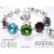 Bracelet setting for 12 mm Cushion Square Swarovski Crystals