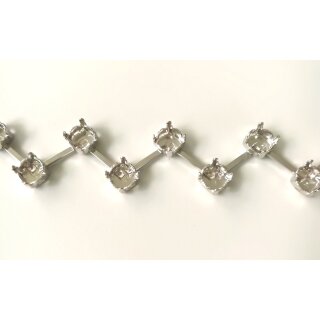 Zigzag Bracelet empty cupchain for 6 mm Chatons Swarovski Crystals