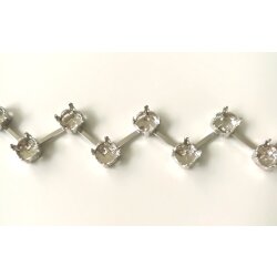 Zigzag Bracelet empty cupchain for 6 mm Chatons Swarovski...