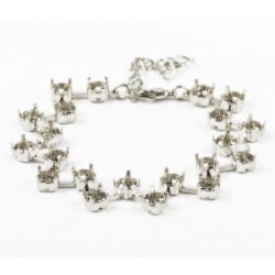 Zigzag Bracelet empty cupchain for 6 mm Chatons Swarovski...