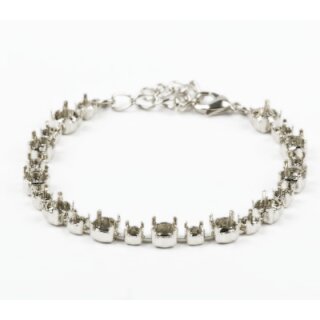 Bracelet setting for for 4 and 6 mm Chatonsi Swarovski Crystals