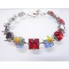 Bracelet setting for 8 mm Princess Square Swarovski Crystals and 2493, 8 mm