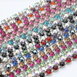 Bracelet setting for 6 mm Chatons Swarovski Crystals