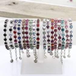 Bracelet setting for 6 mm Chatons Swarovski Crystals