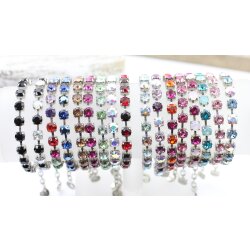 Bracelet setting for 6 mm Chatons Swarovski Crystals