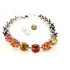 Bracelet setting for 6 mm Chatons Swarovski Crystals