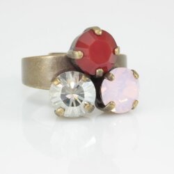 Ring setting for 8 mm Chatons or Rivoli Swarovski Crystals