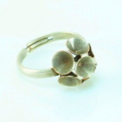 Altmessing Ring Fassung für 6 mm Chatons Swarovski...