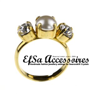 Ring Fassung fr 6 und 8 mm Chatons Swarovski Stein