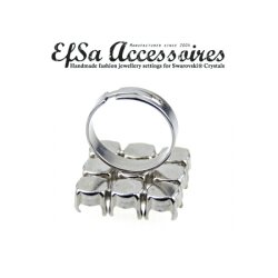 Ring setting for 6 mm Chatons Swarovski Crystals