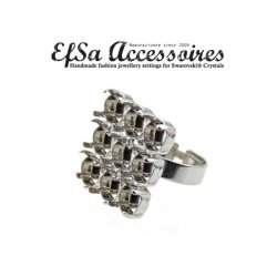 Ring setting for 6 mm Chatons Swarovski Crystals