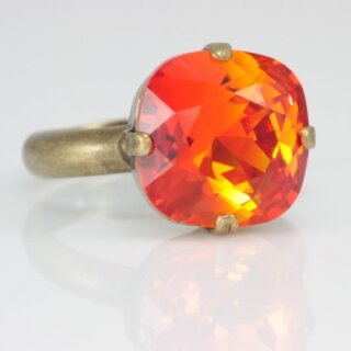 Ring Fassung fr 12 mm Cushion Square Swarovski Stein