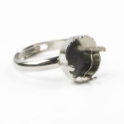 Ring setting for 12 mm Cushion Square Swarovski Crystals