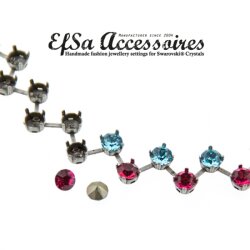 necklace setting for 6 mm Chatons Swarovski Crystals