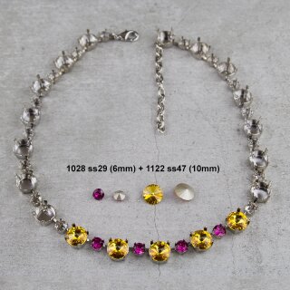Ketten Fassung fr 6 und 10 mm Chatons, Rivoli Swarovski Steine
