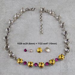 necklace setting for 6 mm Chatons Swarovski Crystals and 1122, ss47 (10 mm)