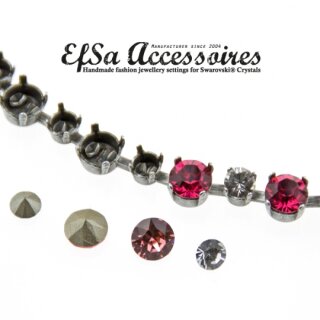 Ketten Fassung fr 4 und 6 mm Chatons Swarovski Steine