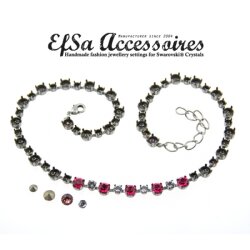 necklace setting for for 4 and 6 mm Chatonsi Swarovski...