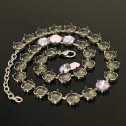 necklace setting for 10 mm Cushion Square Swarovski Crystals