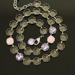 necklace setting for 10 mm Cushion Square Swarovski Crystals